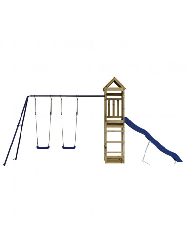 Set da Gioco da Esterno in Legno di Pino Impregnato