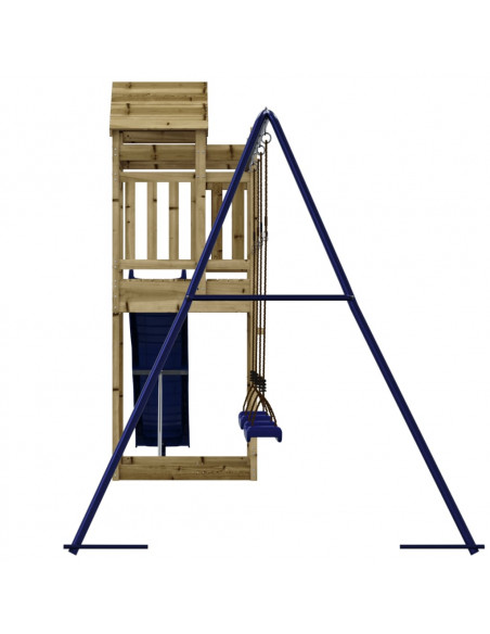 Set da Gioco da Esterno in Legno di Pino Impregnato