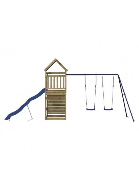 Set da Gioco da Esterno in Legno di Pino Impregnato