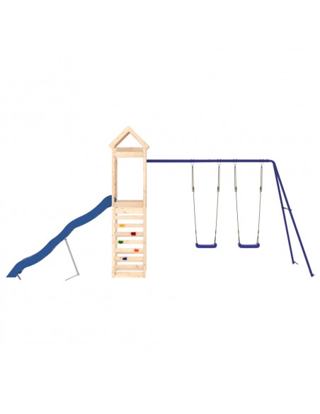 Set da Gioco da Esterno in Legno Massello di Pino