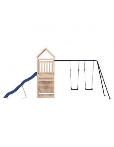 Set da Gioco da Esterno in Legno Massello di Pino