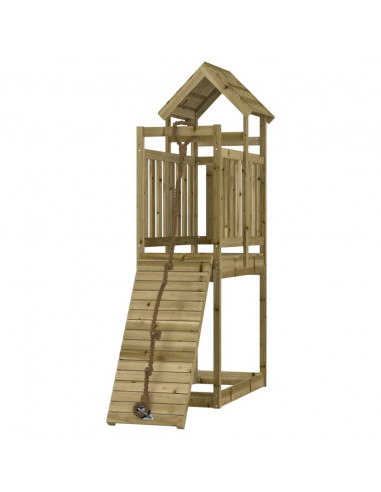 Casetta con Arrampicata in Legno di Pino Impregnato
