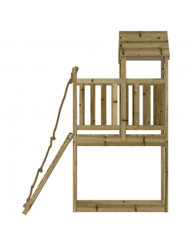 Casetta con Arrampicata in Legno di Pino Impregnato