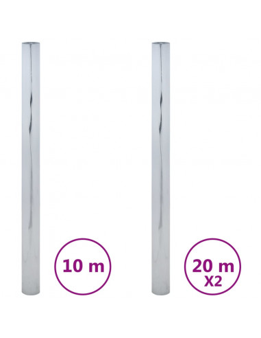 Pellicole Solari Statiche 3pz Effetto Riflettente Argento PVC