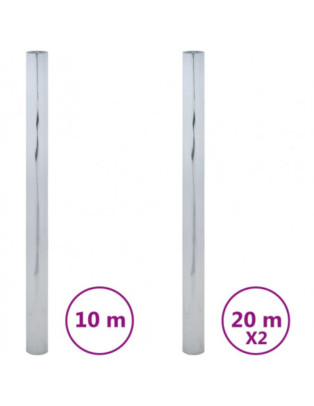 Pellicole Solari Statiche 3pz Effetto Riflettente Argento PVC