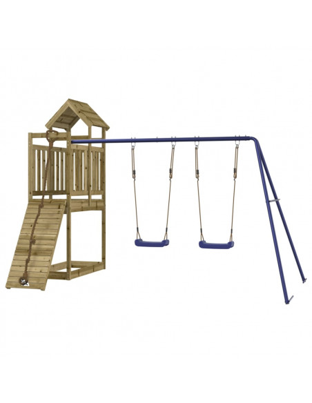 Set da Gioco da Esterno in Legno di Pino Impregnato