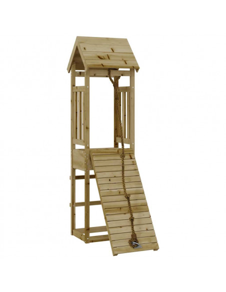 Casetta con Arrampicata in Legno di Pino Impregnato