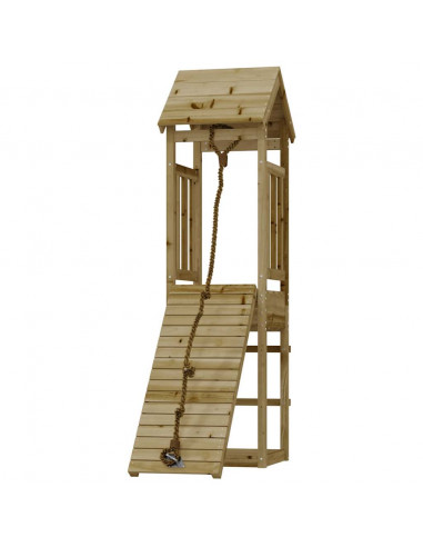 Casetta con Arrampicata in Legno di Pino Impregnato