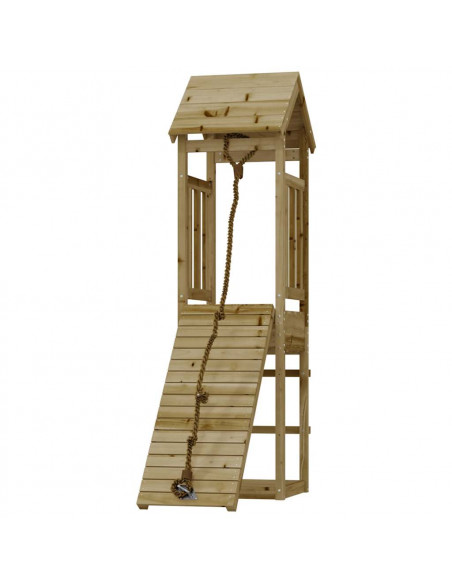 Casetta con Arrampicata in Legno di Pino Impregnato