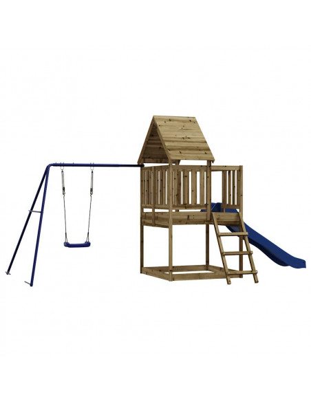 Set da Gioco da Esterno in Legno di Pino Impregnato