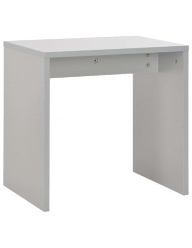 Tavolo da Trucco con Specchio e Sgabello Grigio 104x45x131 cm