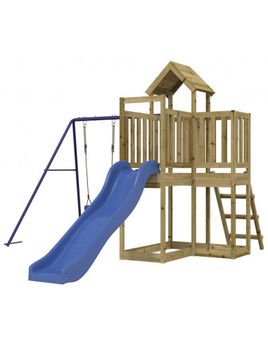 Set da Gioco da Esterno in Legno di Pino Impregnato