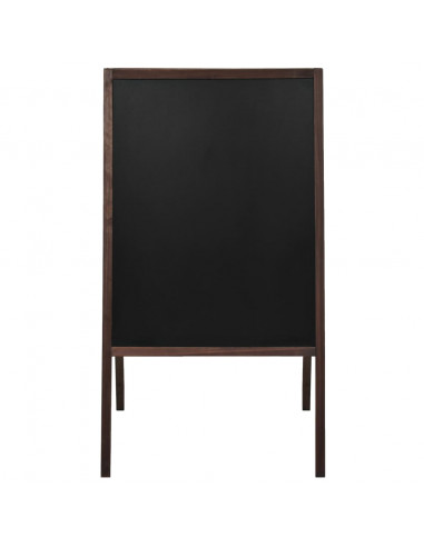 Lavagna Bifacciale con Cavalletto in Legno di Cedro 60x80 cm