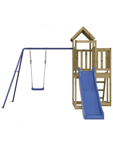 Set da Gioco da Esterno in Legno di Pino Impregnato