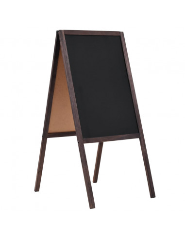 Lavagna Bifacciale con Cavalletto in Legno di Cedro 40x60 cm