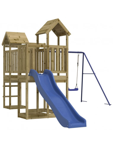 Set da Gioco da Esterno in Legno di Pino Impregnato