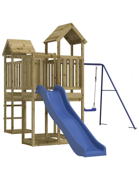 Set da Gioco da Esterno in Legno di Pino Impregnato
