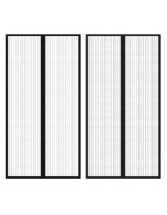 Tende Antimosche per Porta 2 pz 210 x 100 cm 2pz Magneti Nera 2