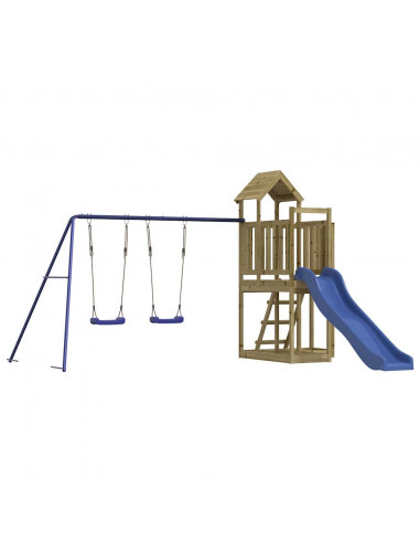 Set da Gioco da Esterno in Legno di Pino Impregnato