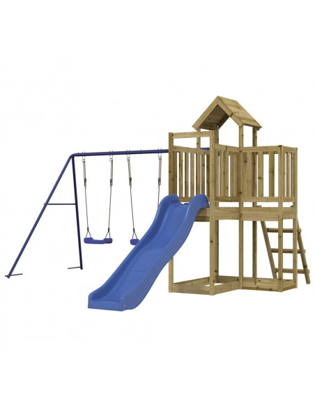 Set da Gioco da Esterno in Legno di Pino Impregnato