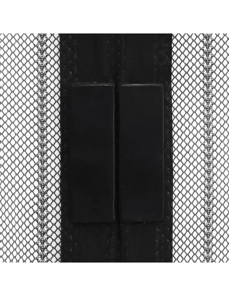 Tende Antimosche per Porta 2 pz 210 x 100 cm 2pz Magneti Nera