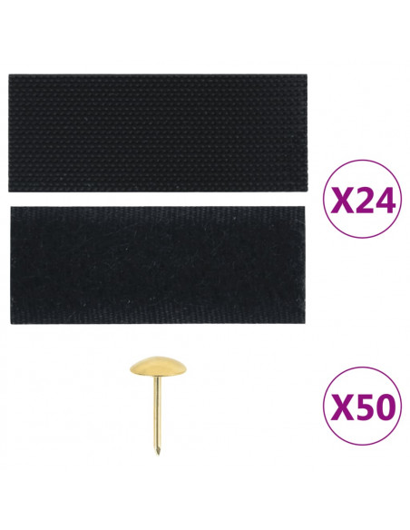 Tende Antimosche 2 pz per Porte con Magneti Nere 210x90 cm