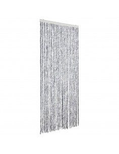 Tenda Antimosche Grigio e Bianca 100x200 cm in Ciniglia 2