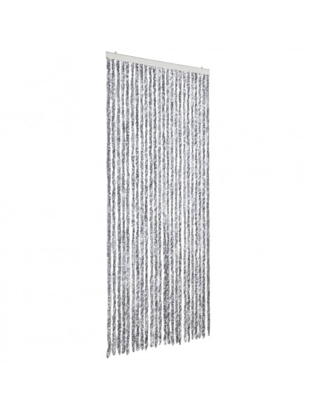 Tenda Antimosche Grigio e Bianca 100x200 cm in Ciniglia