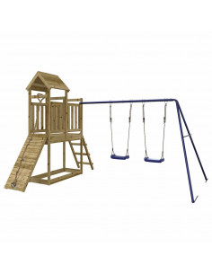 Set da Gioco da Esterno in Legno di Pino Impregnato 2