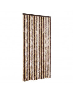 Tenda Antimosche Beige e Marrone Chiaro 100x230 cm in Ciniglia 2