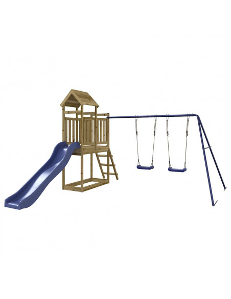 Set da Gioco da Esterno in Legno di Pino Impregnato