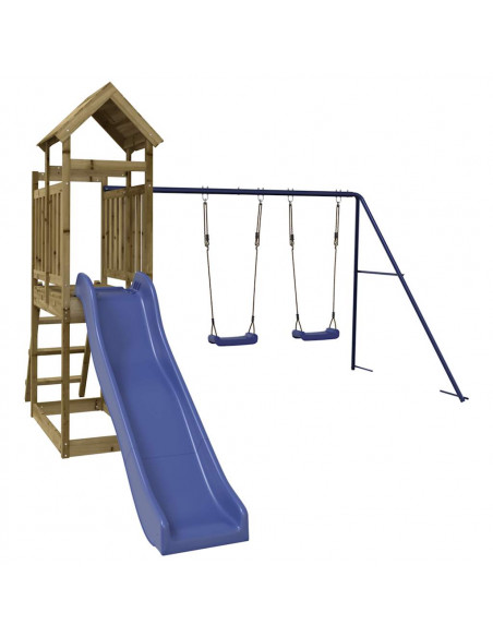 Set da Gioco da Esterno in Legno di Pino Impregnato