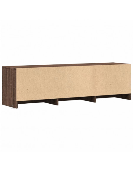 Mobile Porta TV con LED Rovere Marrone 140x34x40 cm Truciolato