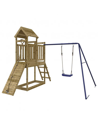 Set da Gioco da Esterno in Legno di Pino Impregnato