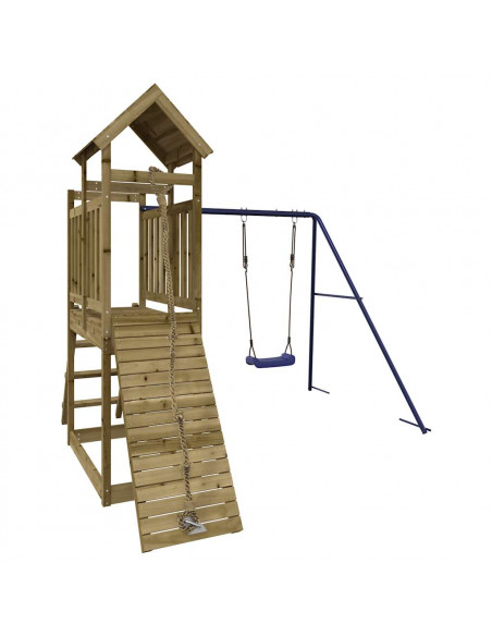 Set da Gioco da Esterno in Legno di Pino Impregnato