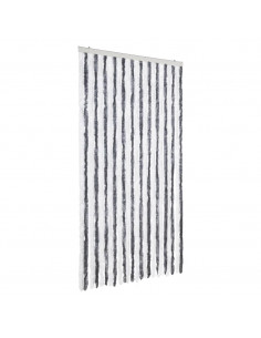 Tenda Antimosche Grigia e Bianca 100x230 cm in Ciniglia 2