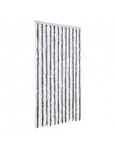 Tenda Antimosche Grigia e Bianca 100x230 cm in Ciniglia