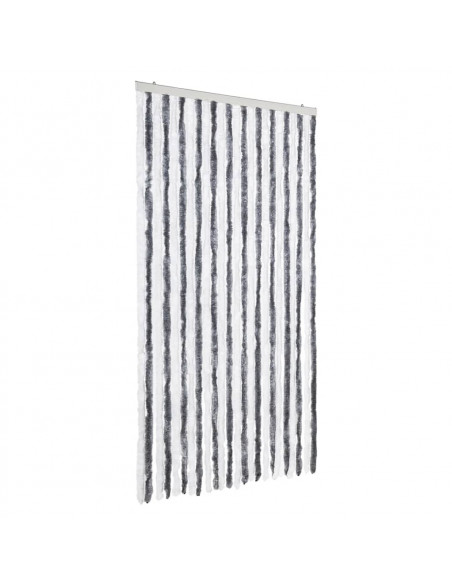 Tenda Antimosche Grigia e Bianca 100x230 cm in Ciniglia