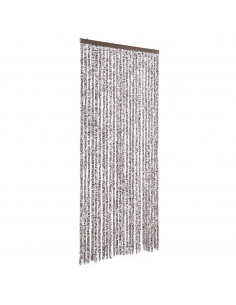 Tenda Antimosche Marrone e Beige 100x230 cm in Ciniglia 2