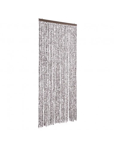 Tenda Antimosche Marrone e Beige 100x230 cm in Ciniglia