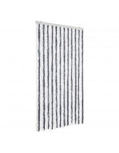 Tenda Antimosche Grigia e Bianca 100x200 cm in Ciniglia 2