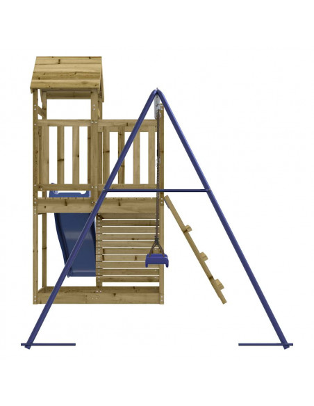 Set da Gioco da Esterno in Legno di Pino Impregnato
