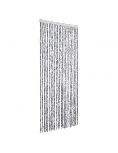 Tenda Antimosche Grigio e Bianca 100x230 cm in Ciniglia