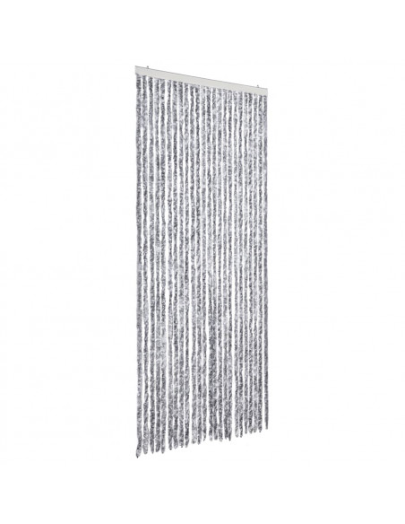 Tenda Antimosche Grigio e Bianca 100x230 cm in Ciniglia