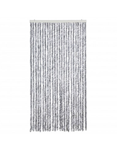 Tenda Antimosche Grigio e Bianca 100x230 cm in Ciniglia