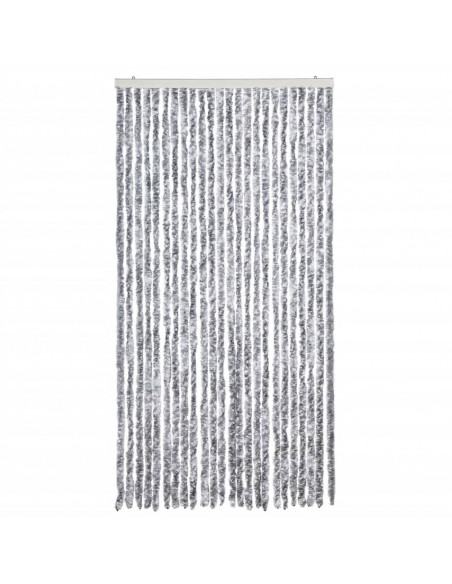 Tenda Antimosche Grigio e Bianca 100x230 cm in Ciniglia