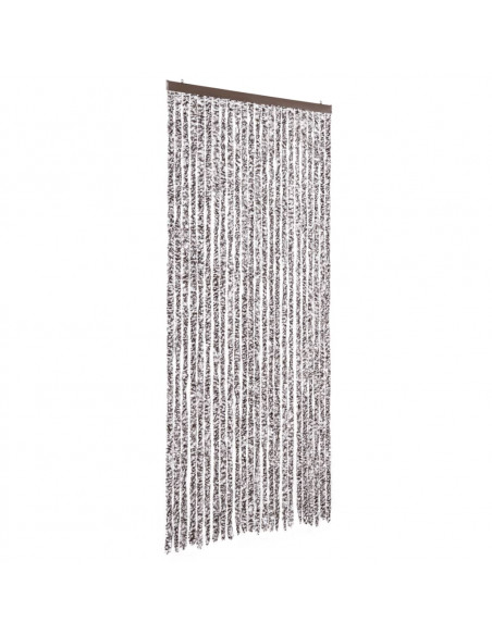 Tenda Antimosche Marrone e Beige 100x200 cm in Ciniglia