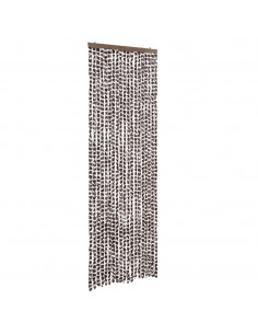 Tenda Antimosche Marrone e Bianca 56x200 cm in Ciniglia 2
