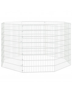 Conigliera con 8 Pannelli 54x80 cm Ferro Zincato 2