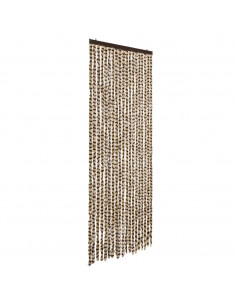Tenda Antimosche Beige e Marrone 56x200 cm in Ciniglia 2